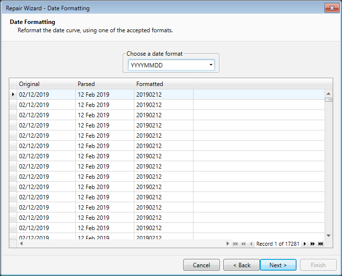 Choose a ISO 8601 date format