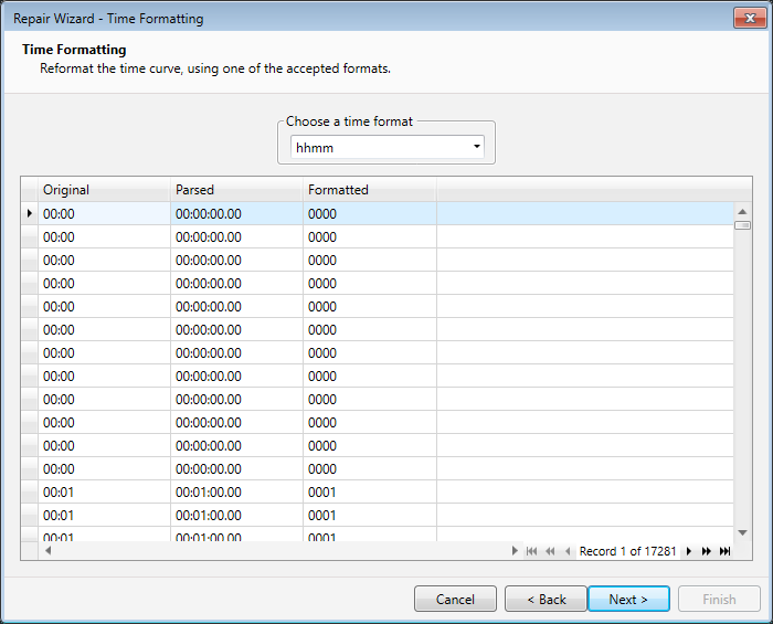 Choose a ISO 8601 time format