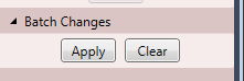 Buttons to apply or cancel batch changes.